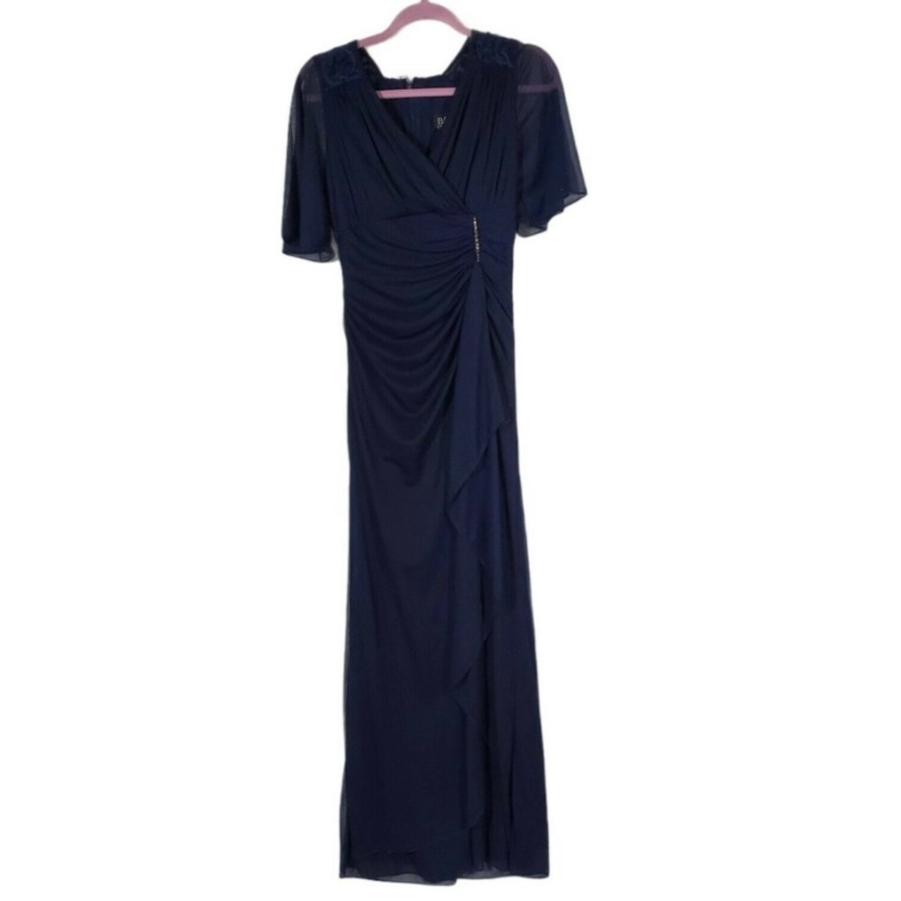 B&A By Betsy And Adam Sequin Lace Bodice Ruched B… - image 1